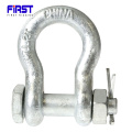 G2130  heat treatment  bow- shape anchor shackle with nut for sling